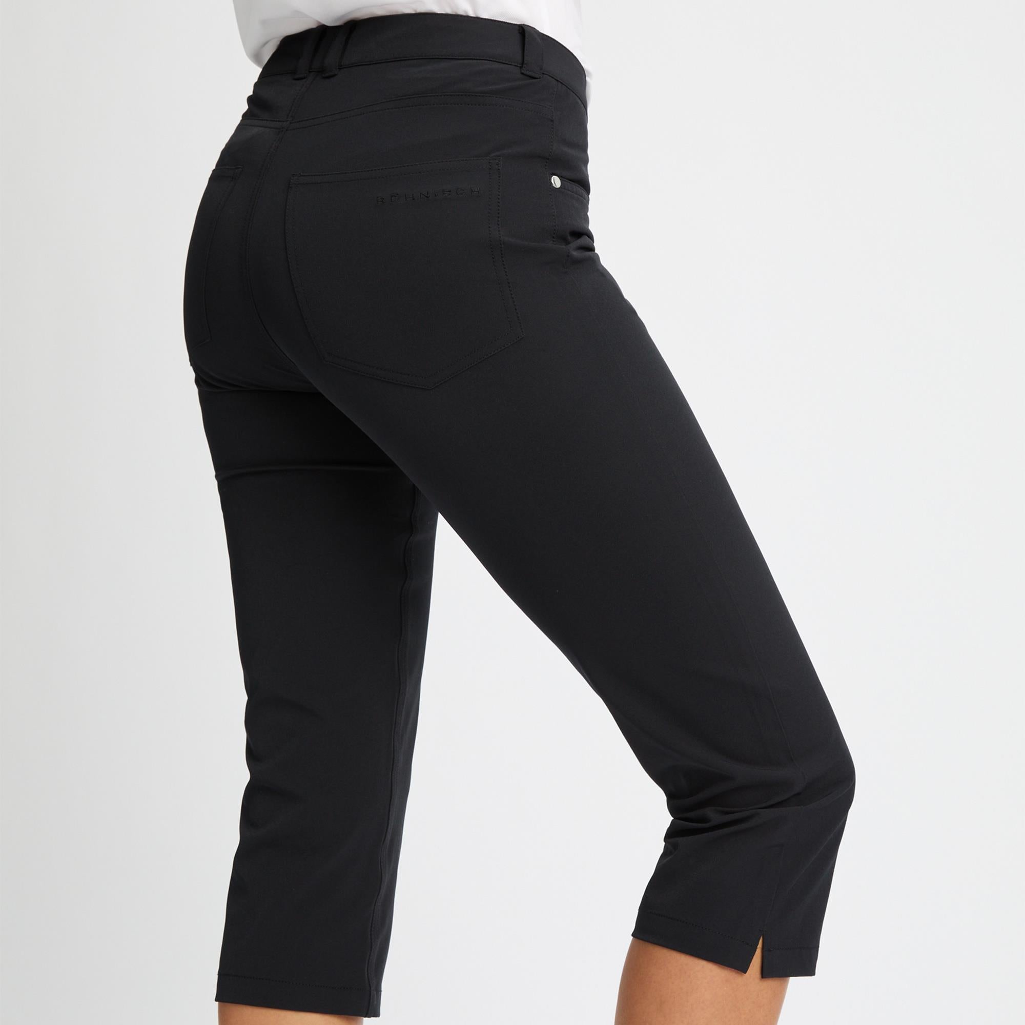 Rohnisch Chie Comfort Stretch Ladies Golf Capri Black